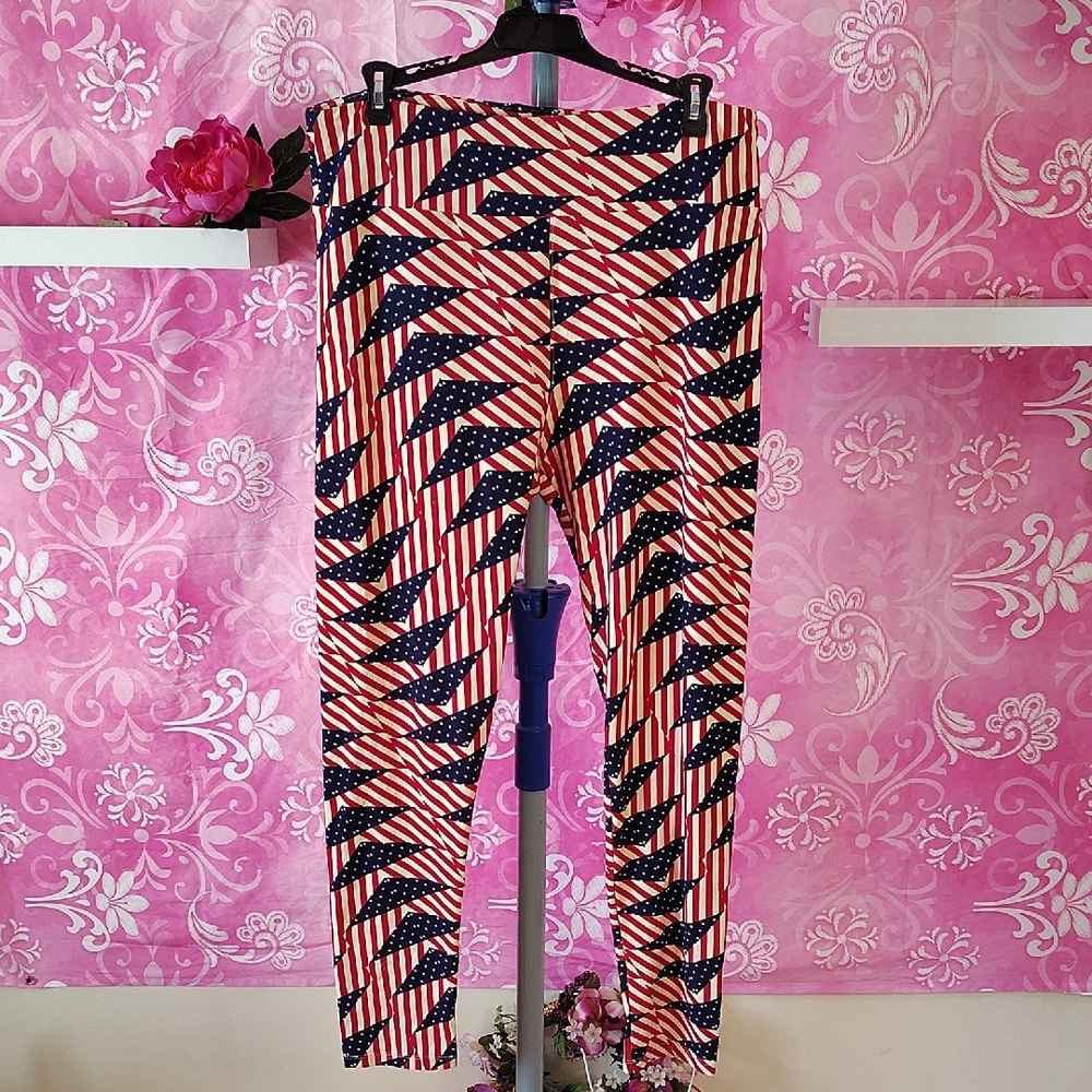 LuLaRoe Women's Leggings with Stars and Stripes
